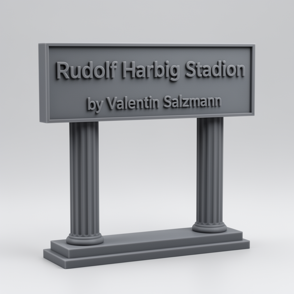 Rudolf Harbig Stadium Sign free 3D printable STL