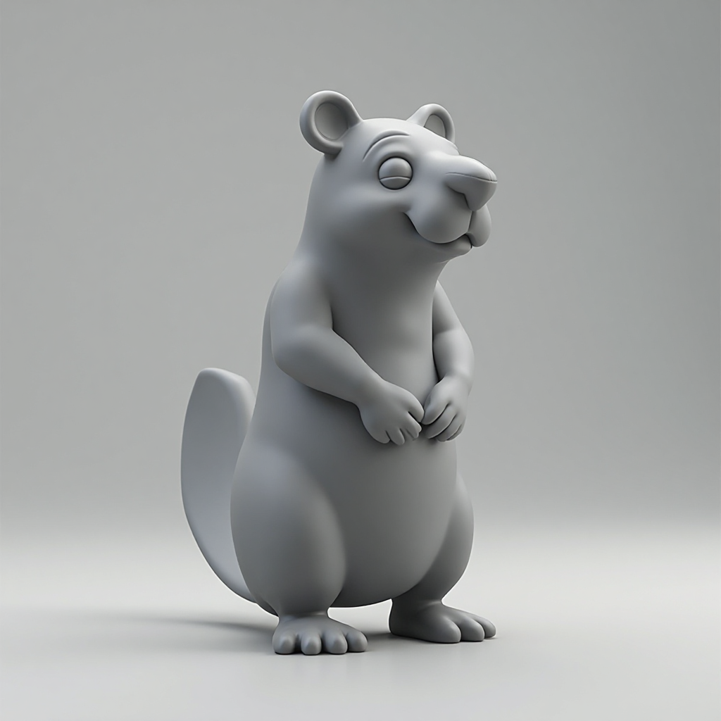 Whimsical Beaver Figurine free 3D printable STL