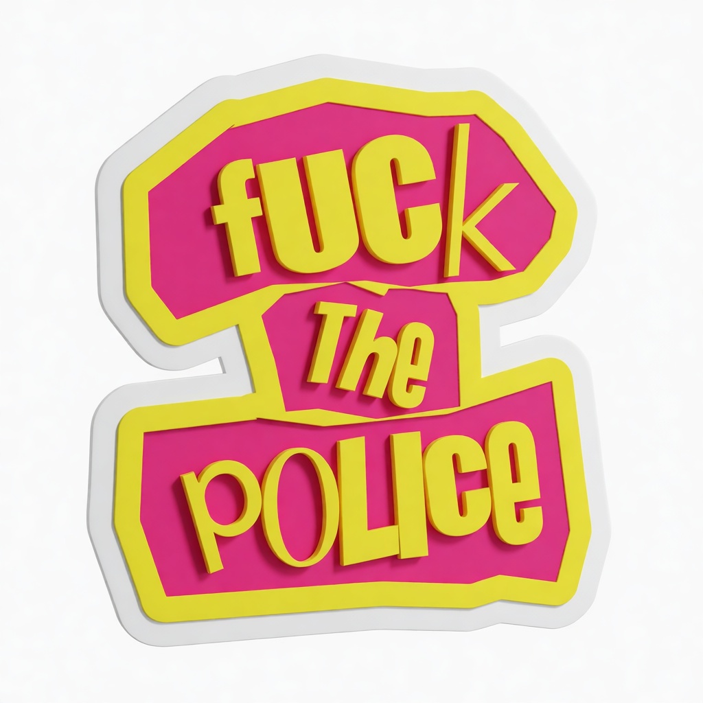 Fuck The Police Sign free 3D printable STL