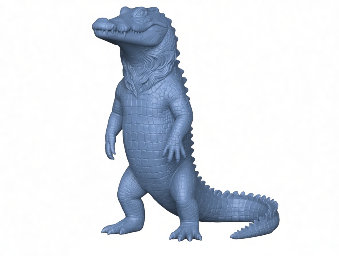 Anthropomorphic Alligator Figurine free 3D printable STL