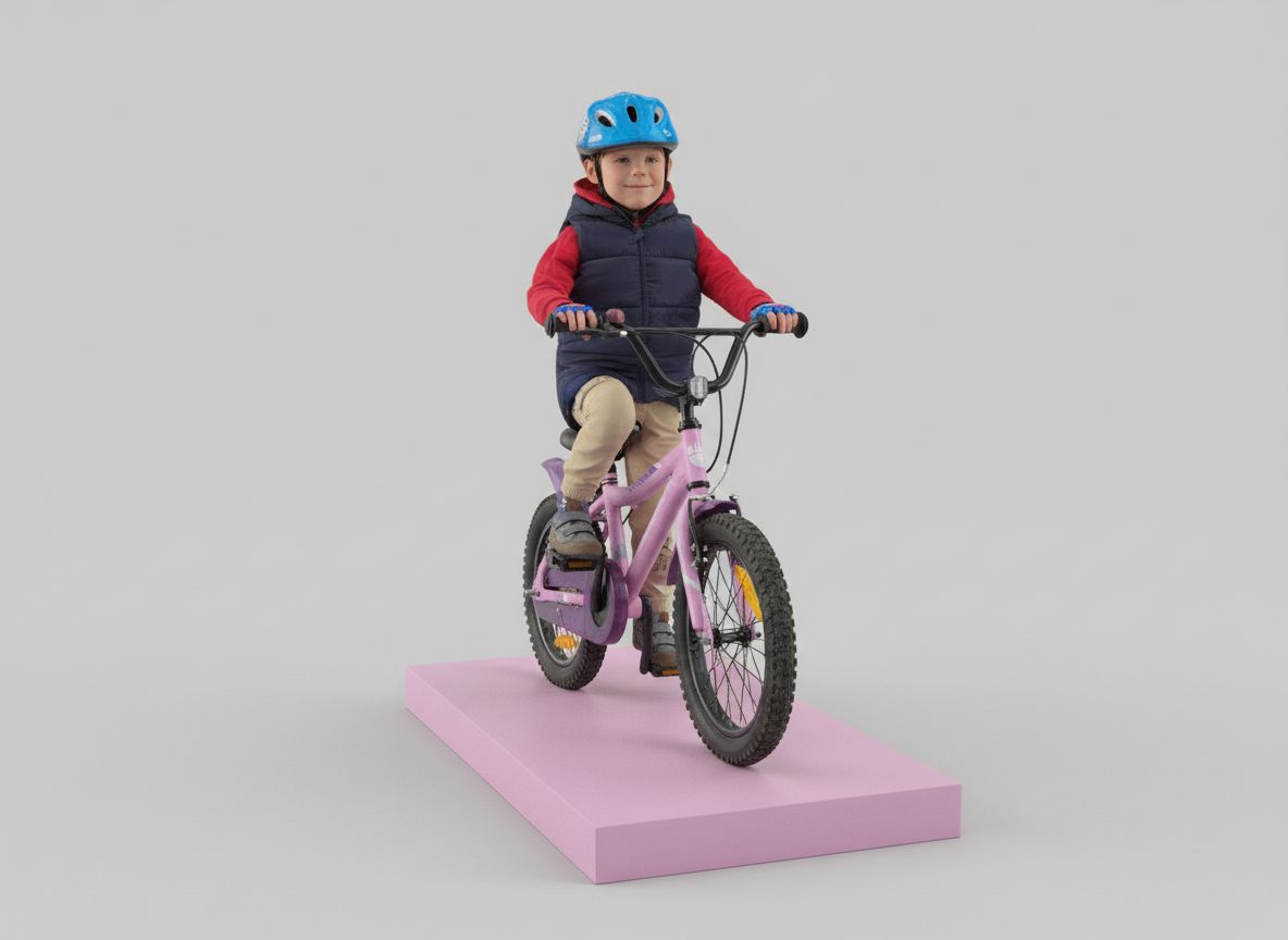 Child on Bike Figurine free 3D printable STL