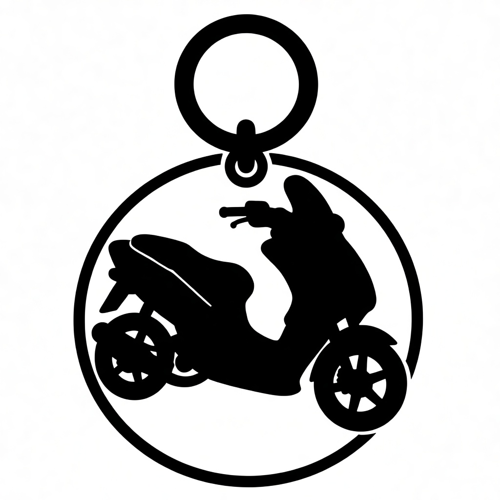 Scooter Keychain Model free 3D printable STL