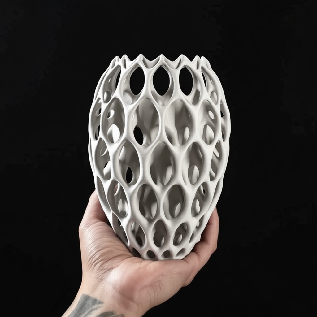 Organic Mesh Vase Model free 3D printable STL