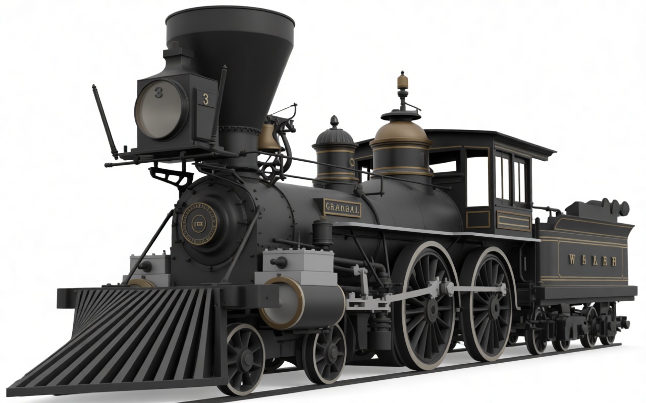 Grandail 3D Steam Locomotive free 3D printable STL