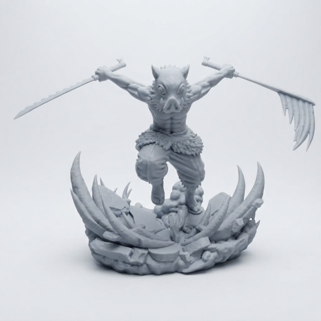 Inosuke Hashibira Figurine free 3D printable STL