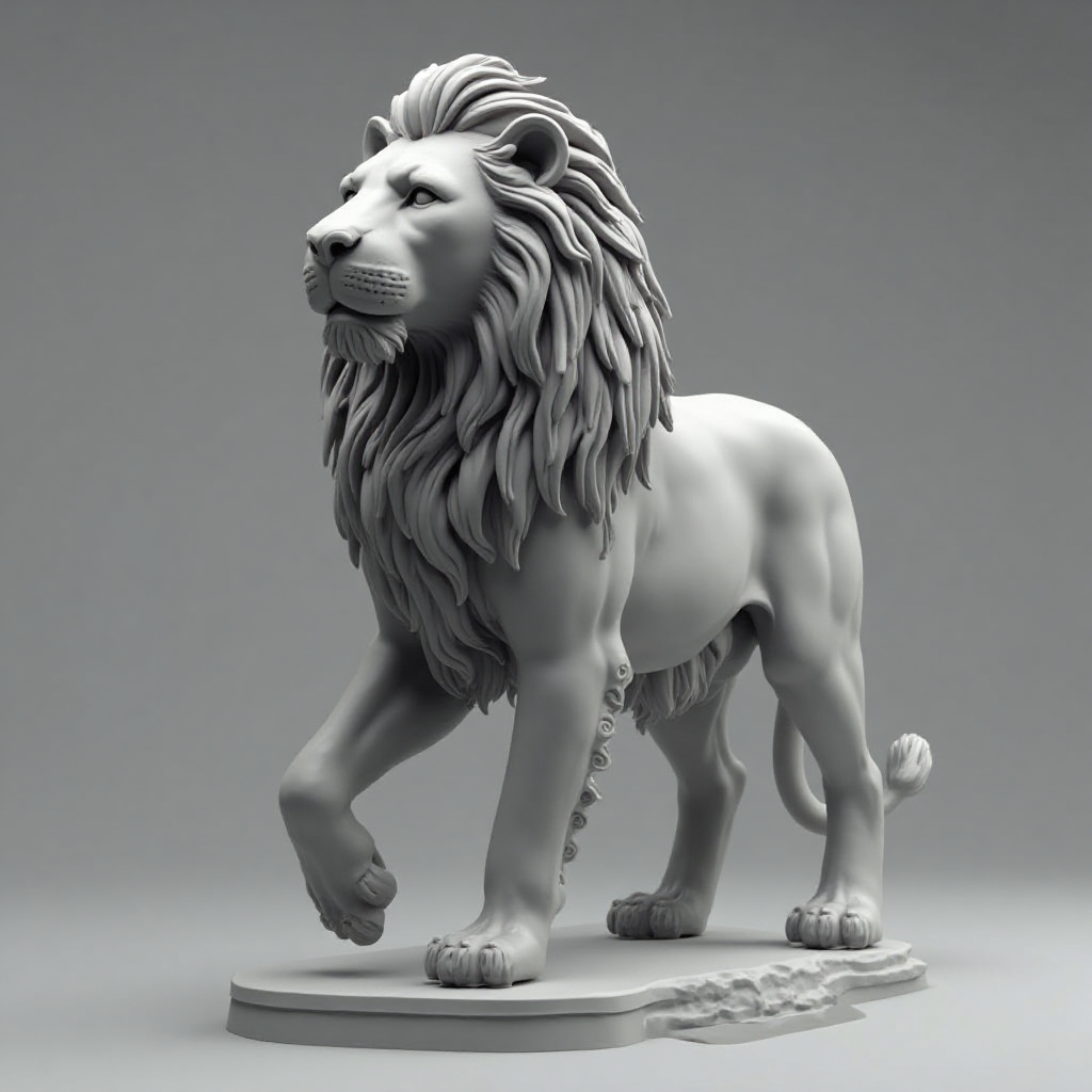 Majestic Lion Figurine free 3D printable STL