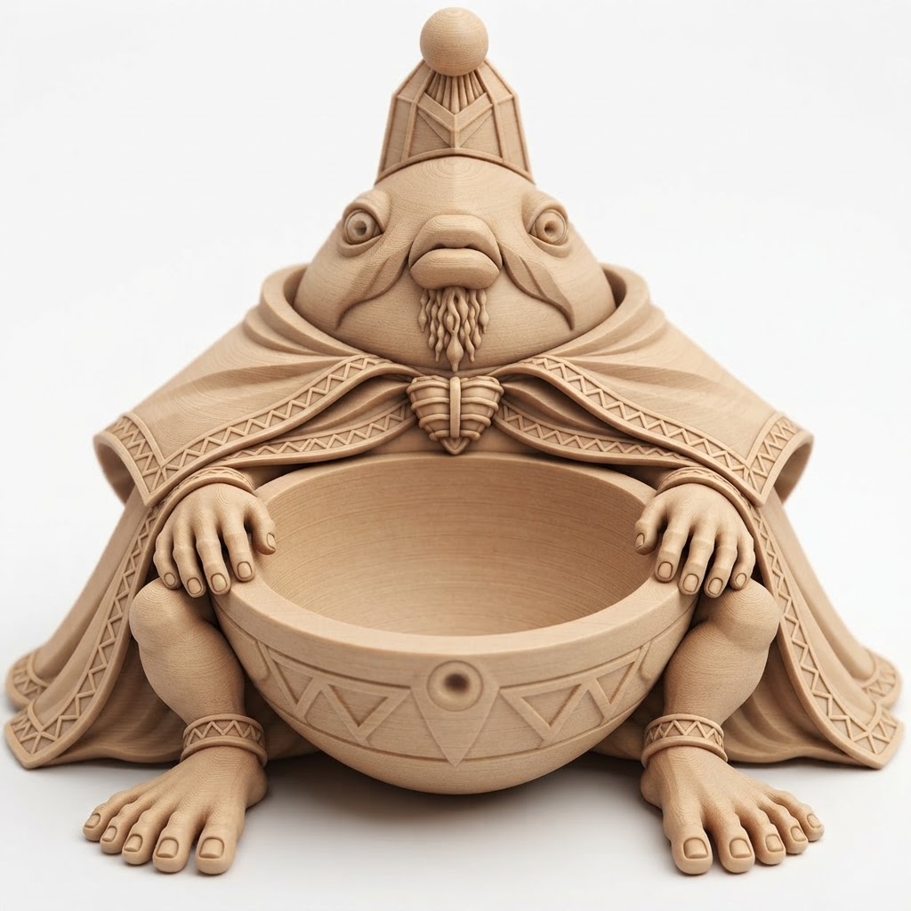 Frog King Figurine free 3D printable STL