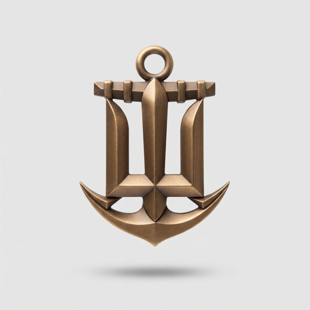 Stylized Anchor Pendant free 3D printable STL