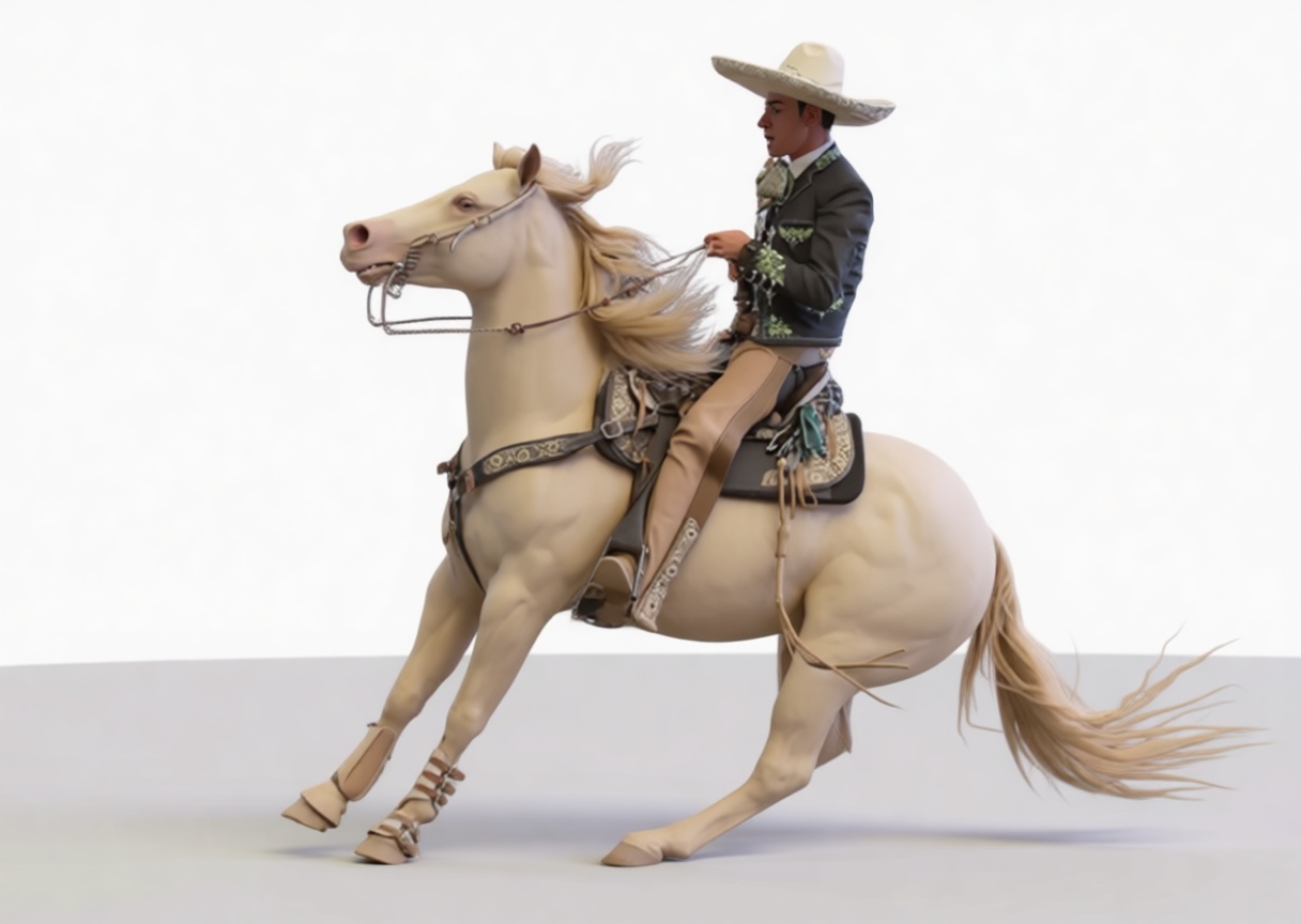 Charro Rider Figurine free 3D printable STL