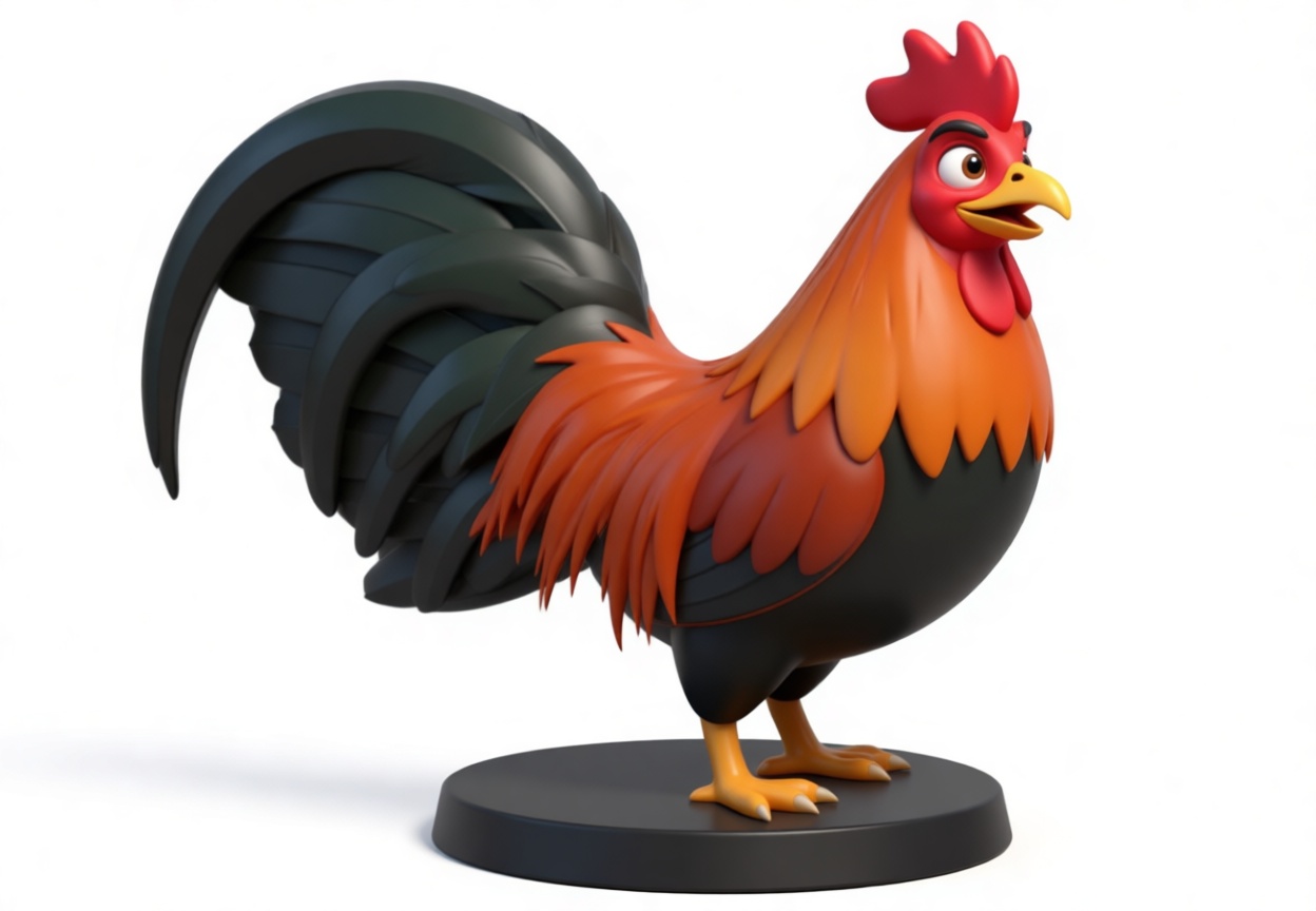 Rooster Figurine free 3D printable STL