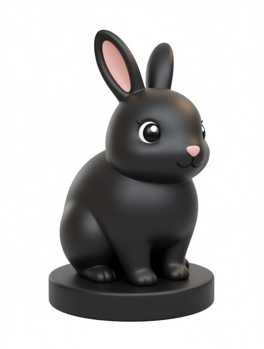 Black Bunny Figurine free 3D printable STL