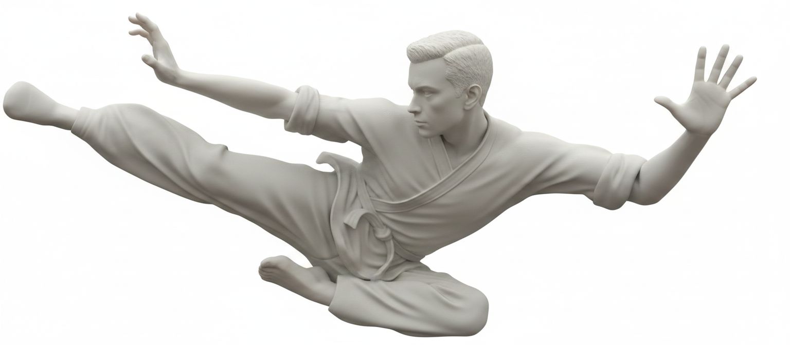 Martial Artist Figurine free 3D printable STL
