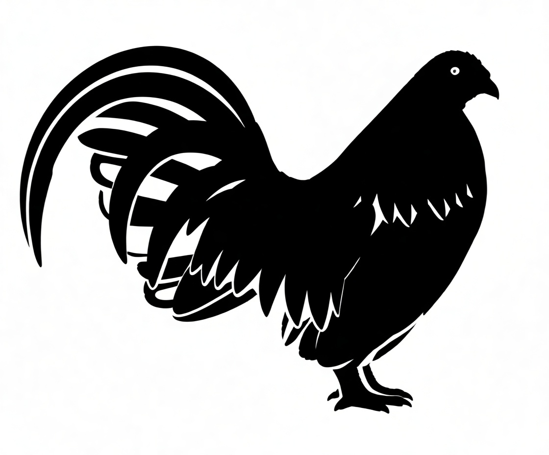 Rooster Silhouette Figurine free 3D printable STL