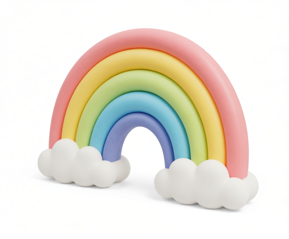 Rainbow with Clouds Model free 3D printable STL