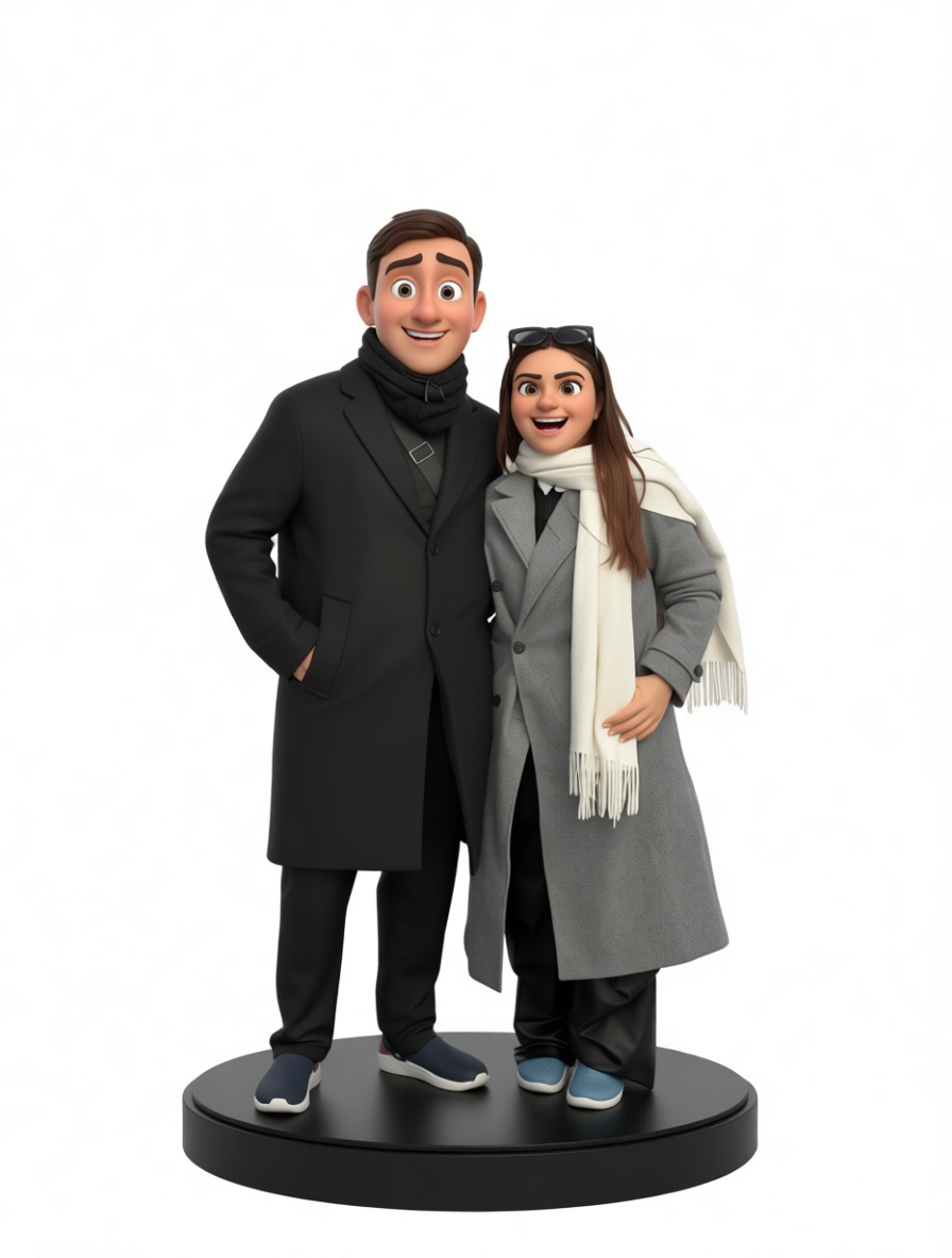 Couple Winter Figurine free 3D printable STL