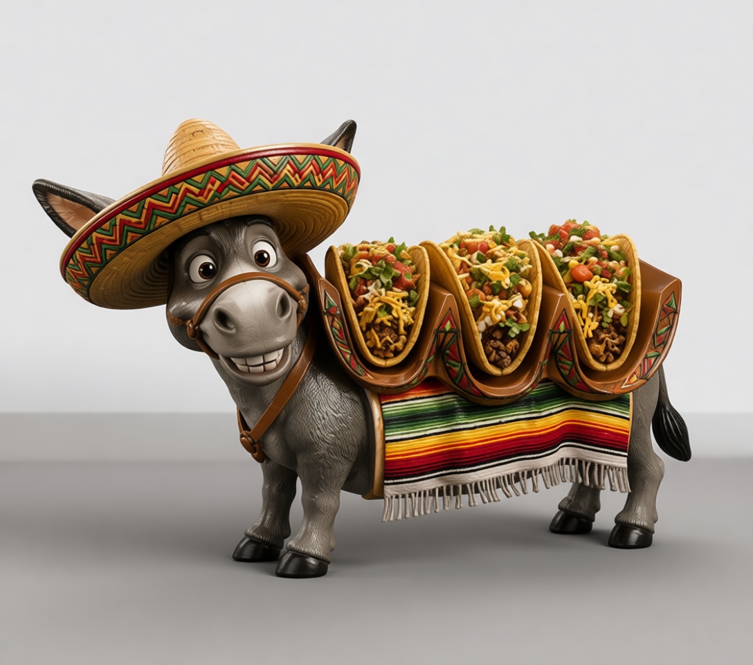 Donkey Taco Holder Figurine free 3D printable STL