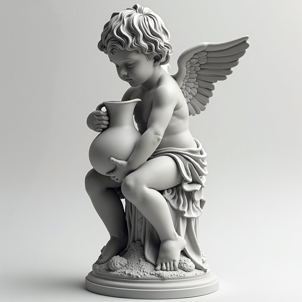 Clothed Cherub Figurine free 3D printable STL