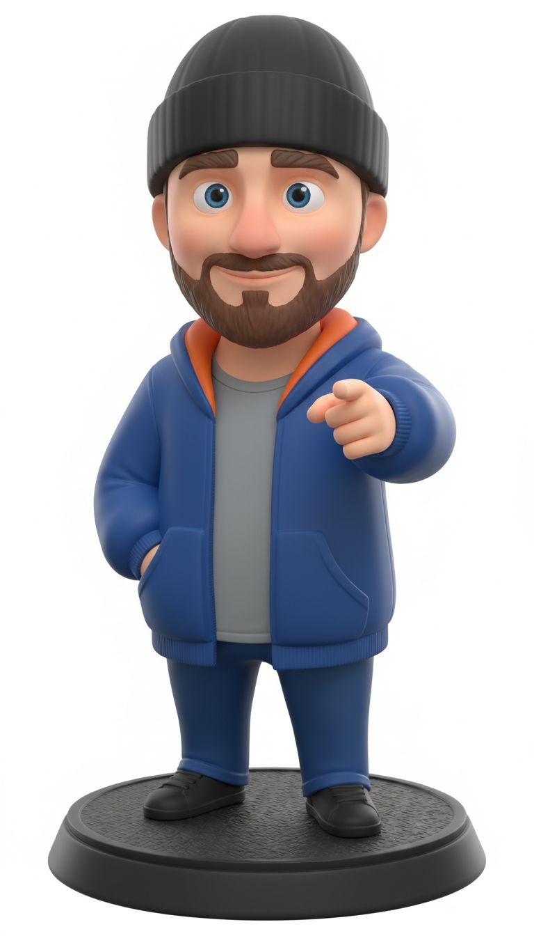 Cartoon Man Figure free 3D printable STL
