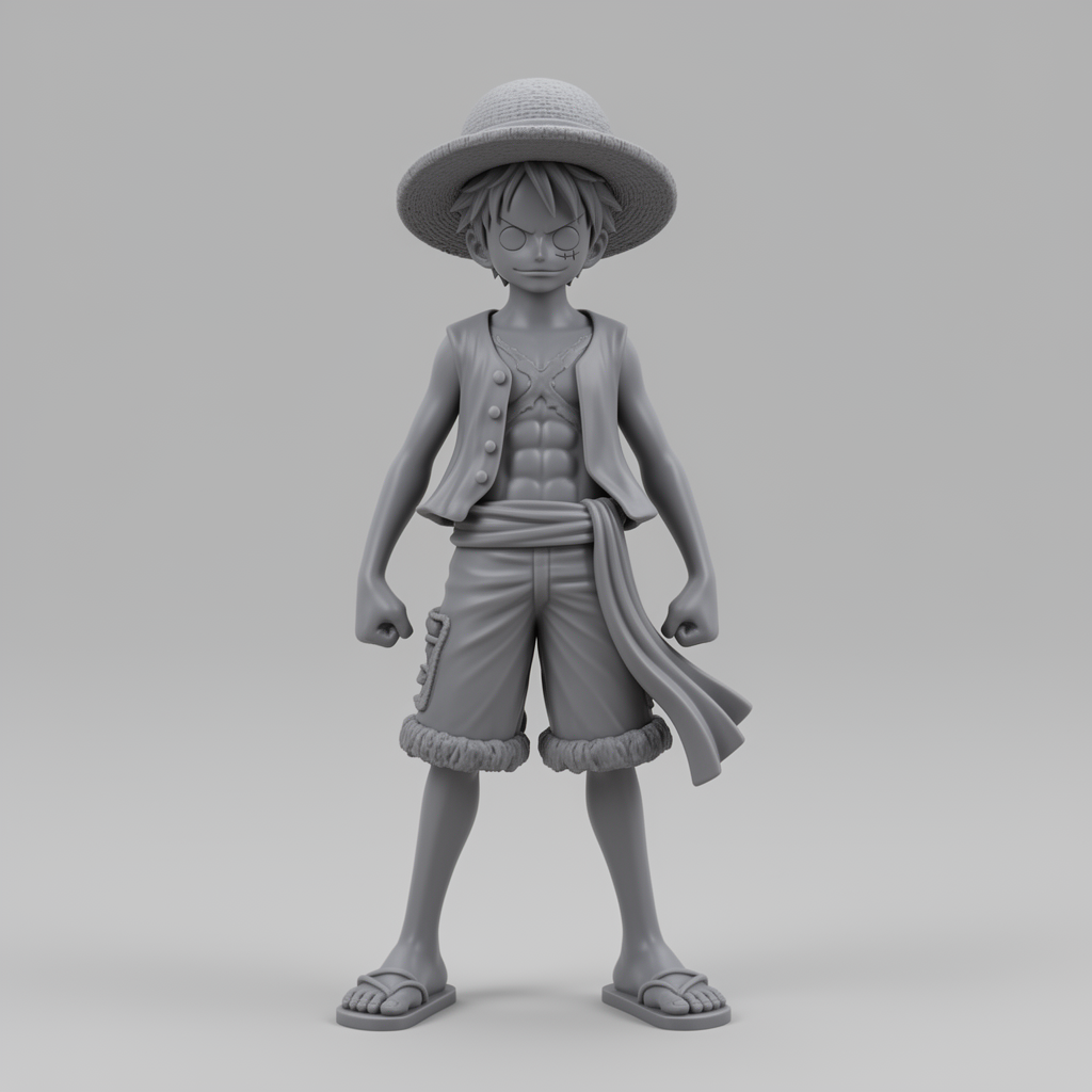 Monkey D. Luffy Figurine free 3D printable STL
