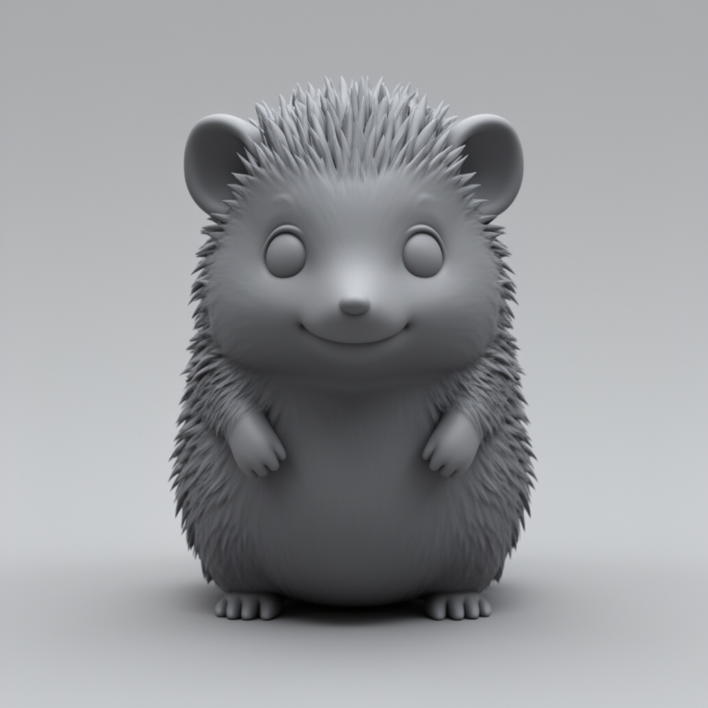 Cute Anime Hedgehog Figurine free 3D printable STL