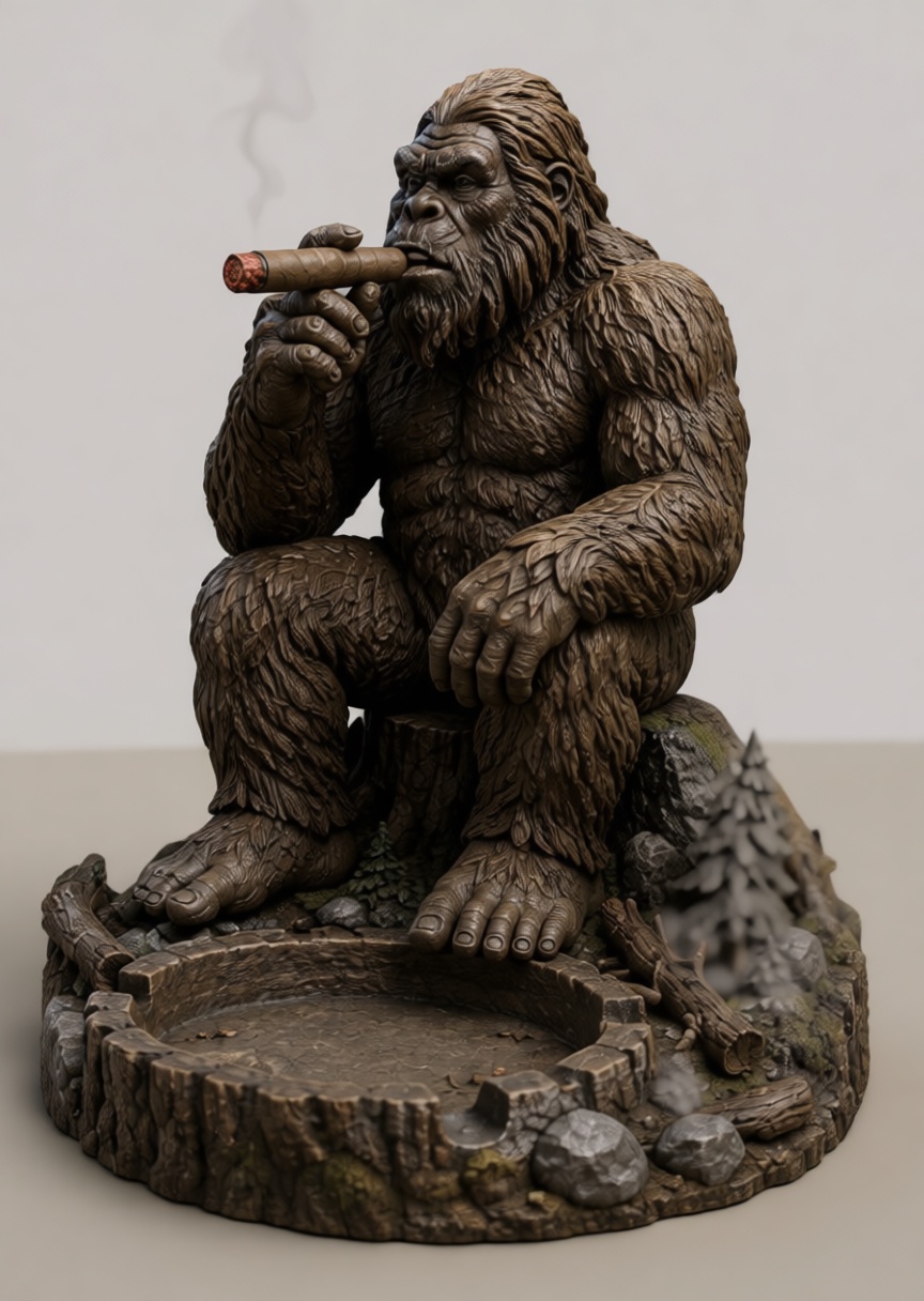 Bigfoot Smoking Figurine free 3D printable STL