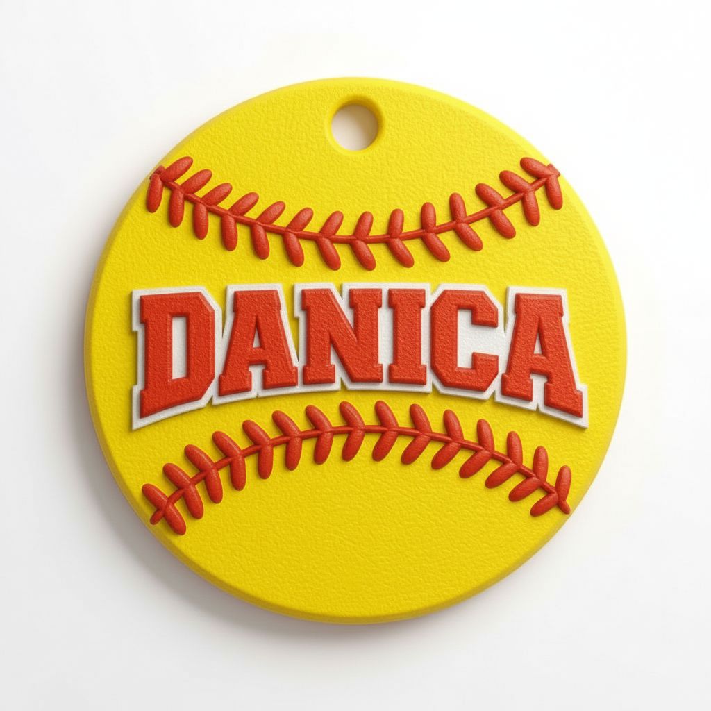 Danica Softball Tag free 3D printable STL