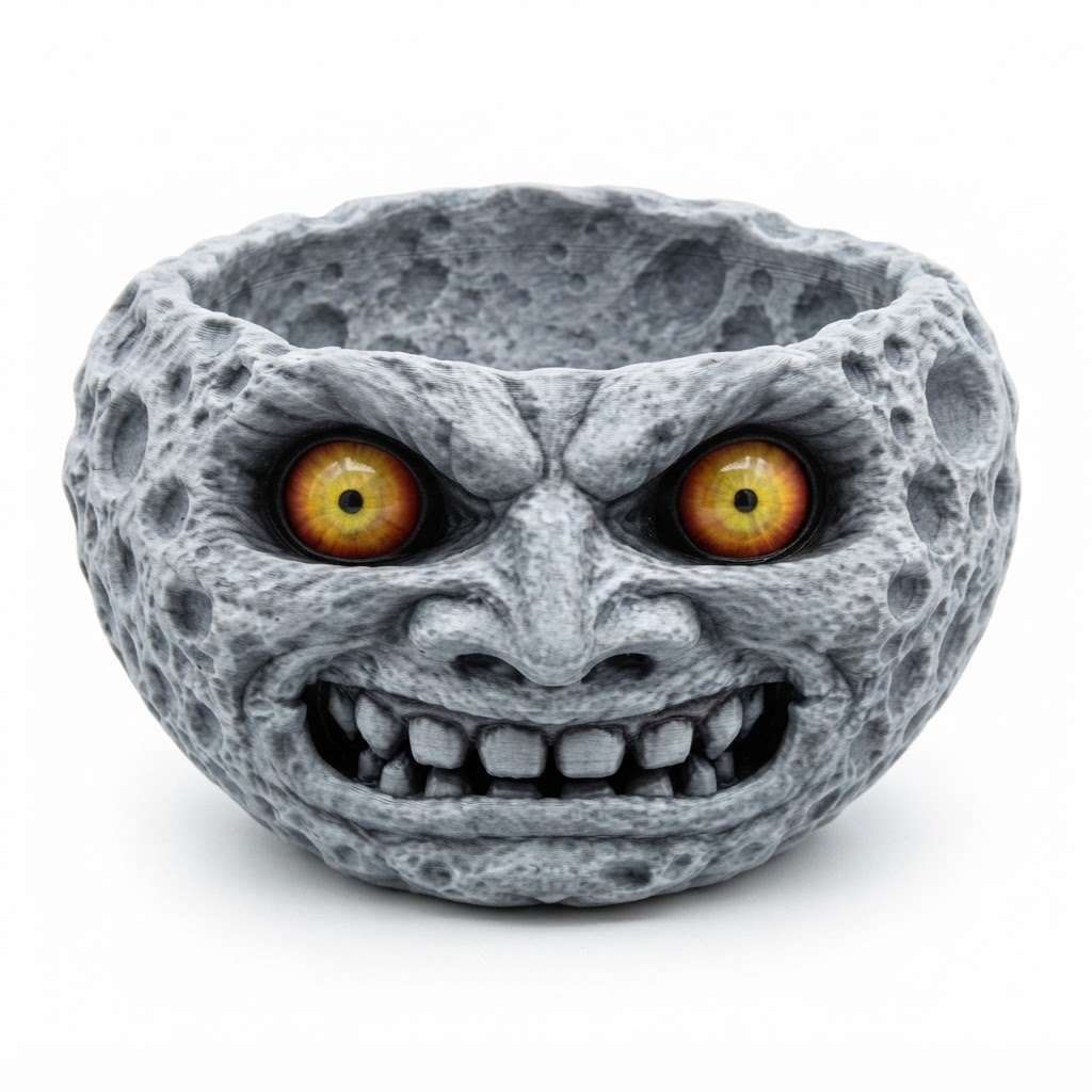Moon Face Bowl free 3D printable STL