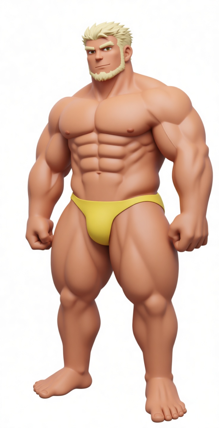 Blond Muscle Beachman Figurine free 3D printable STL