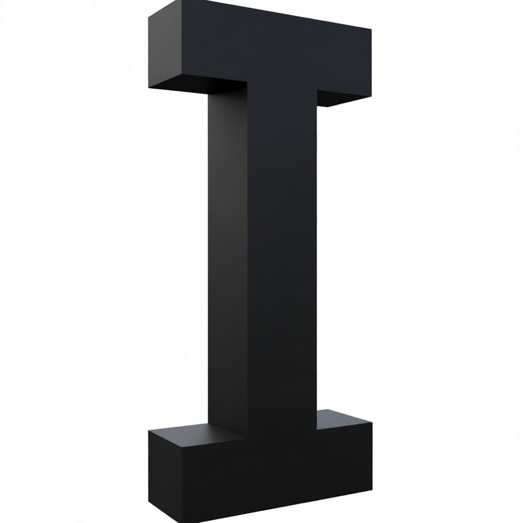 Capital Letter I Model free 3D printable STL