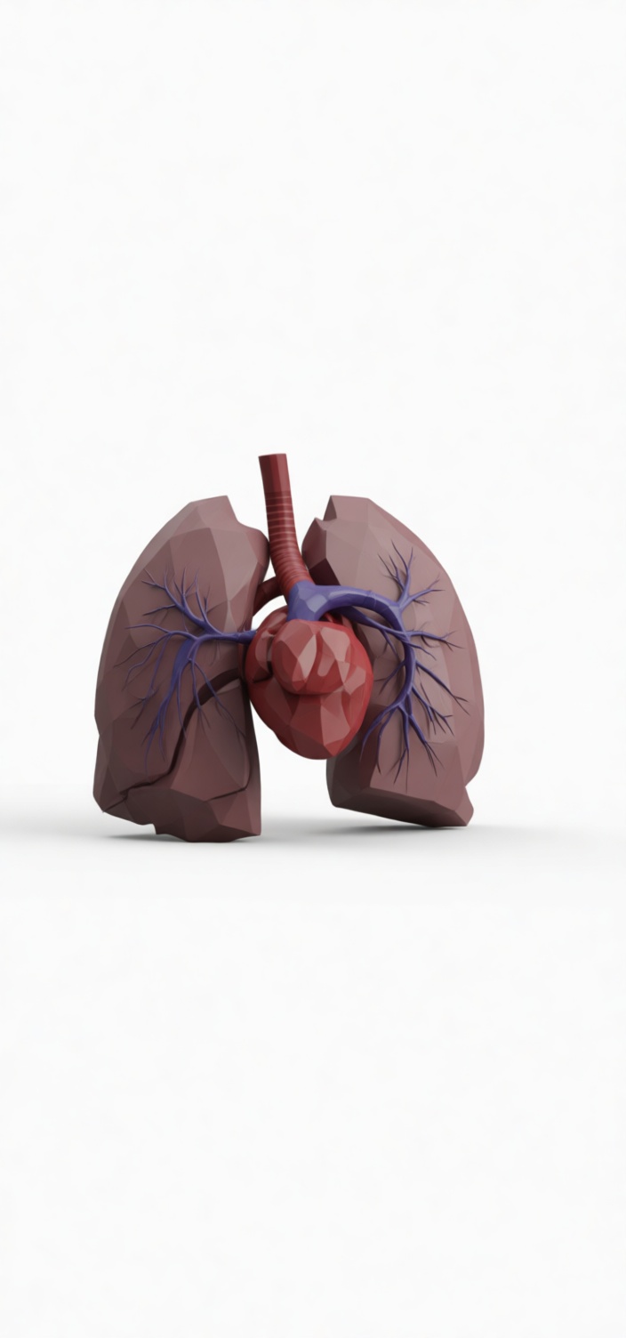 Human Heart and Lungs Model free 3D printable STL