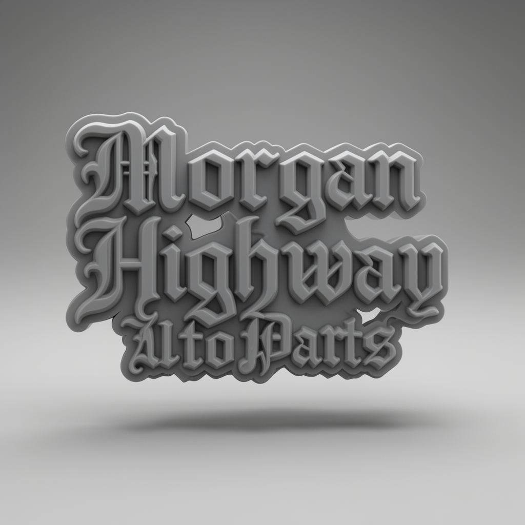 Morgan Highway Sign Sculpture free 3D printable STL