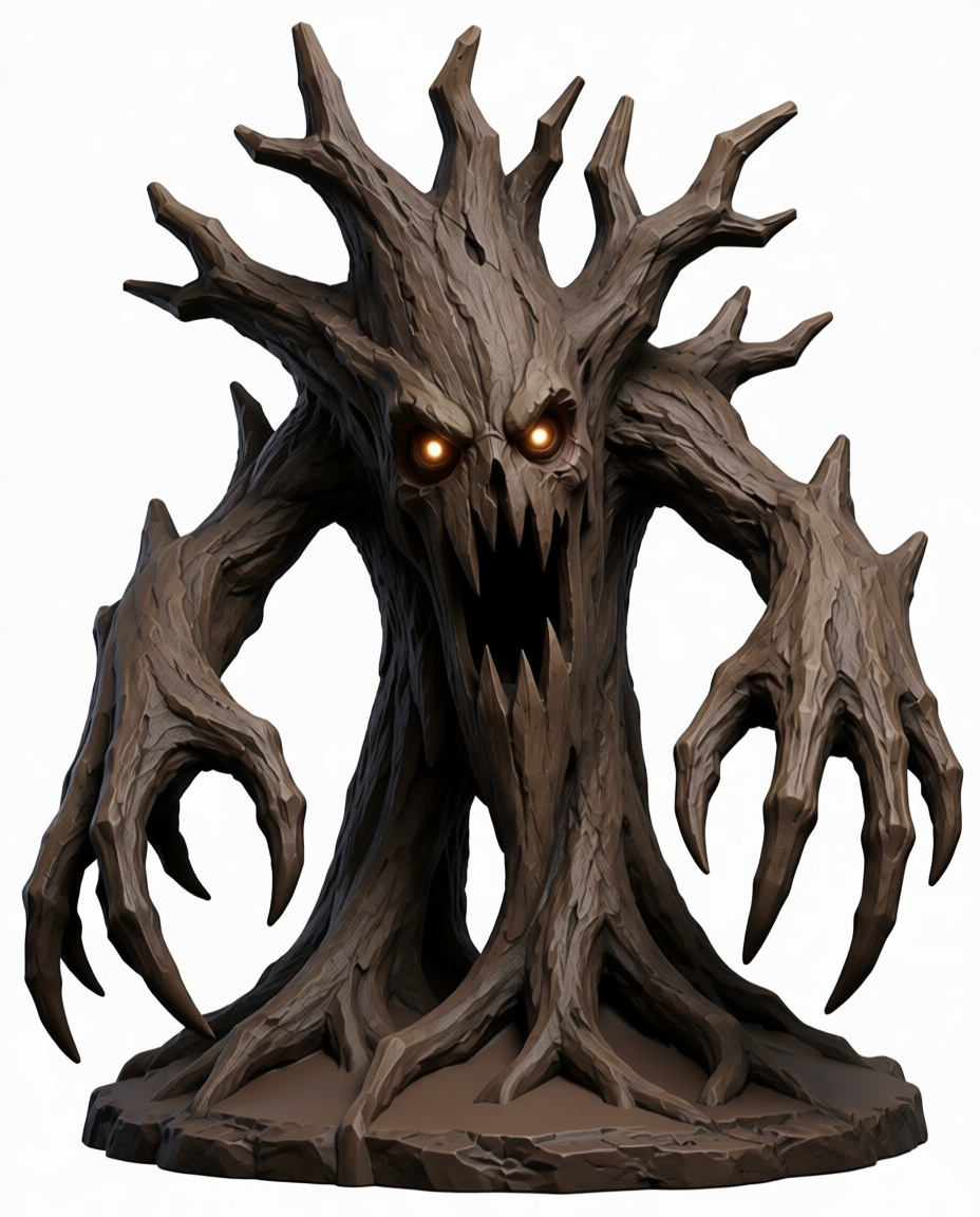 Animated Tree Monster Figurine free 3D printable STL
