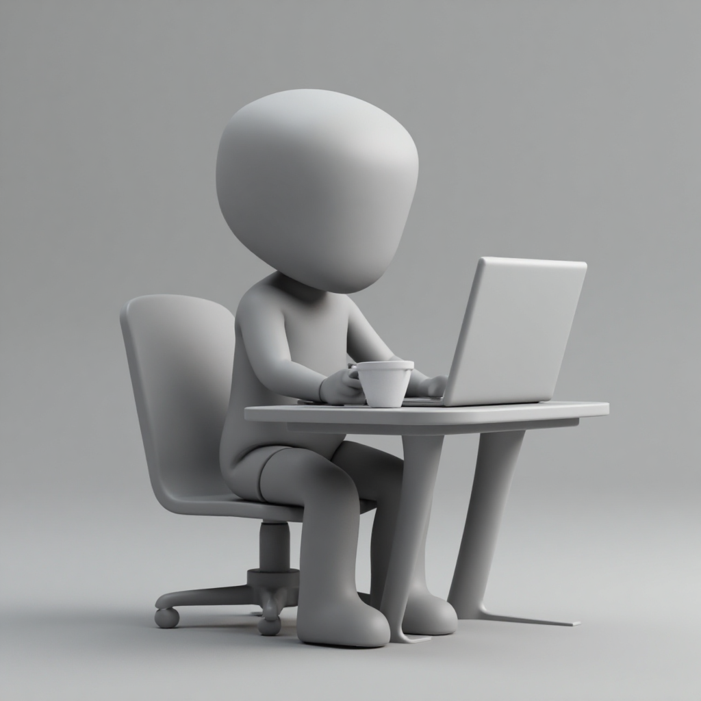 Office Worker Figurine free 3D printable STL