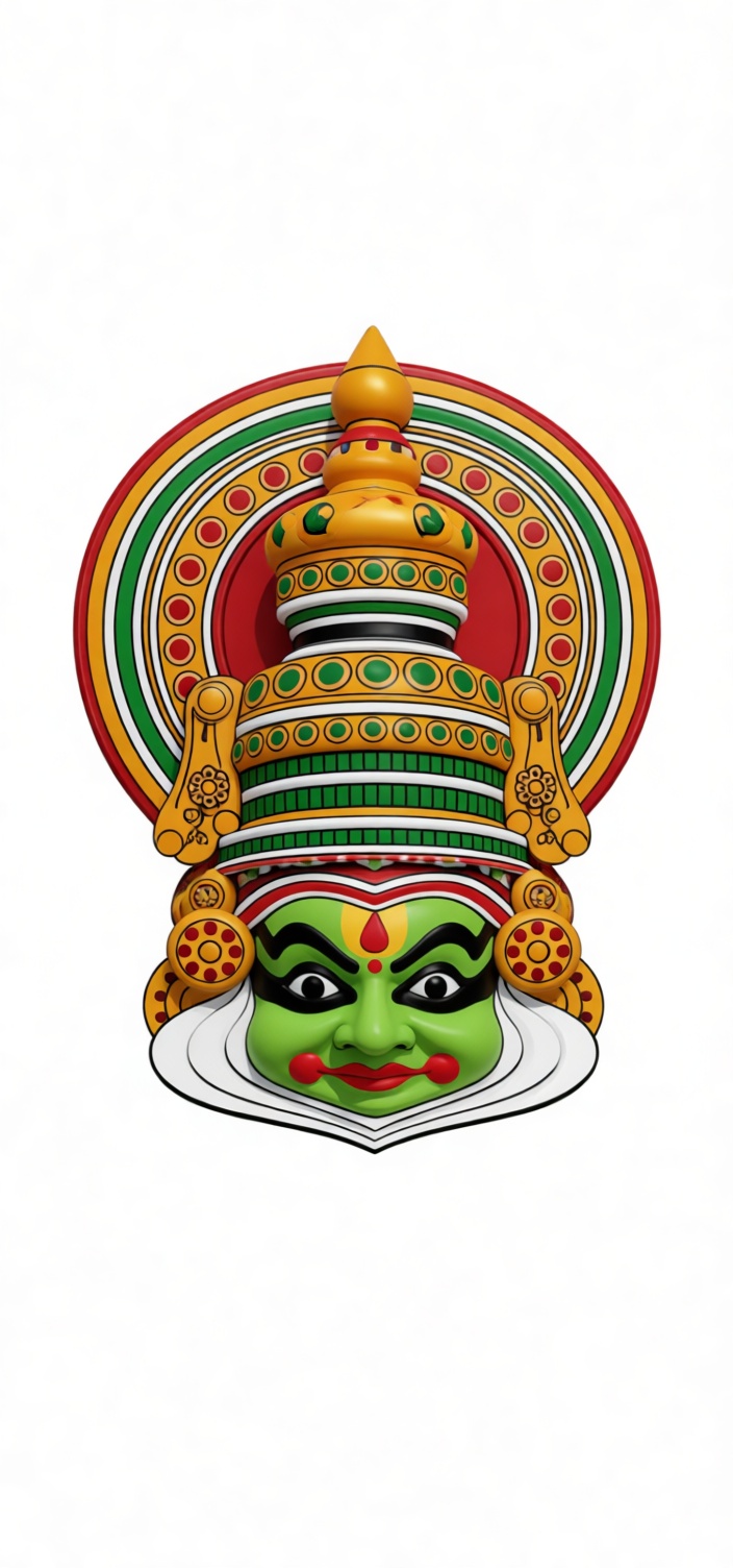 Kathakali Mask Sculpture free 3D printable STL