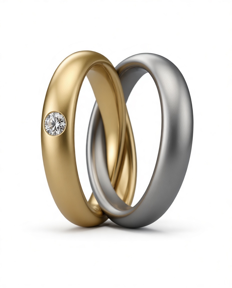 Diamond Wedding Rings free 3D printable STL