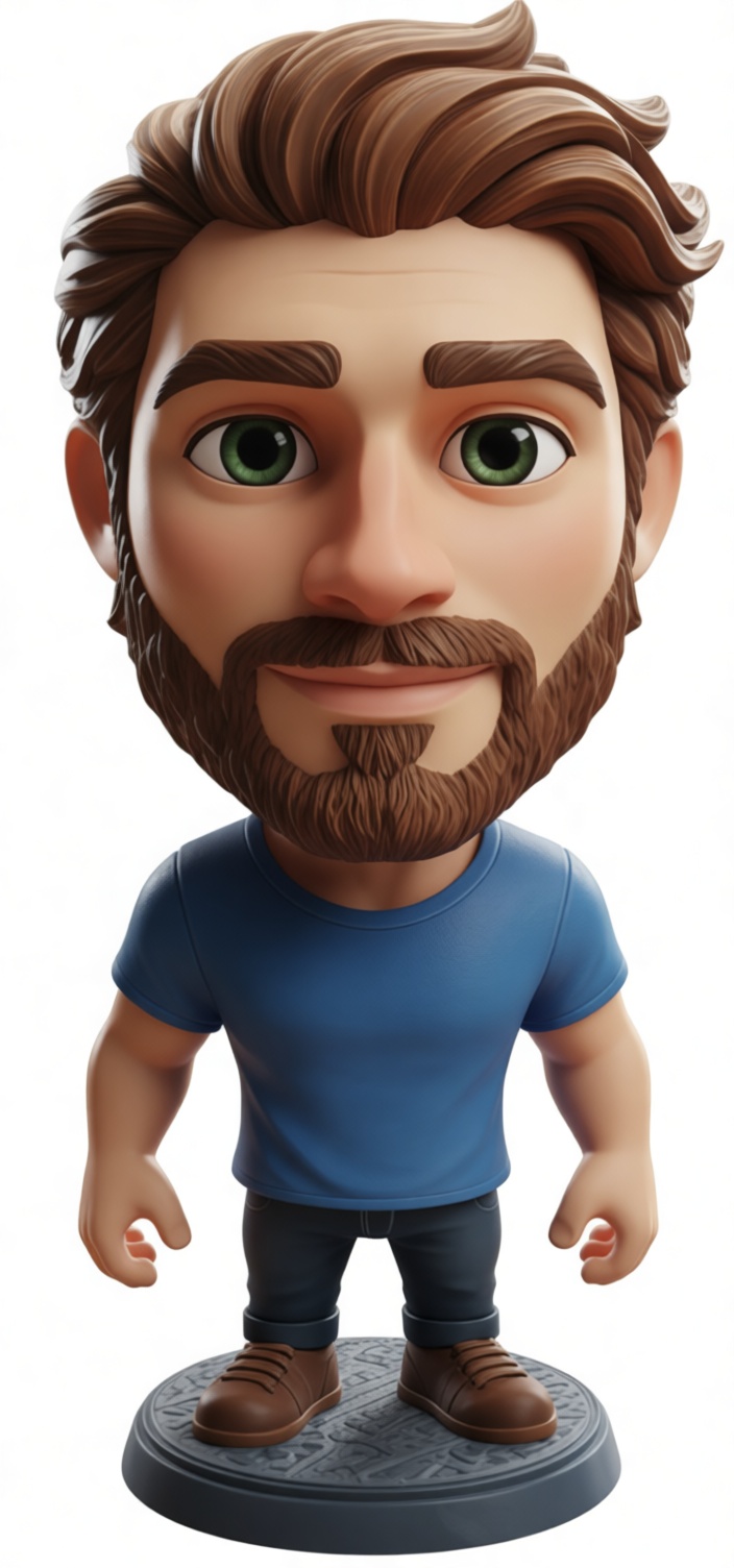 Bearded Man Figurine free 3D printable STL