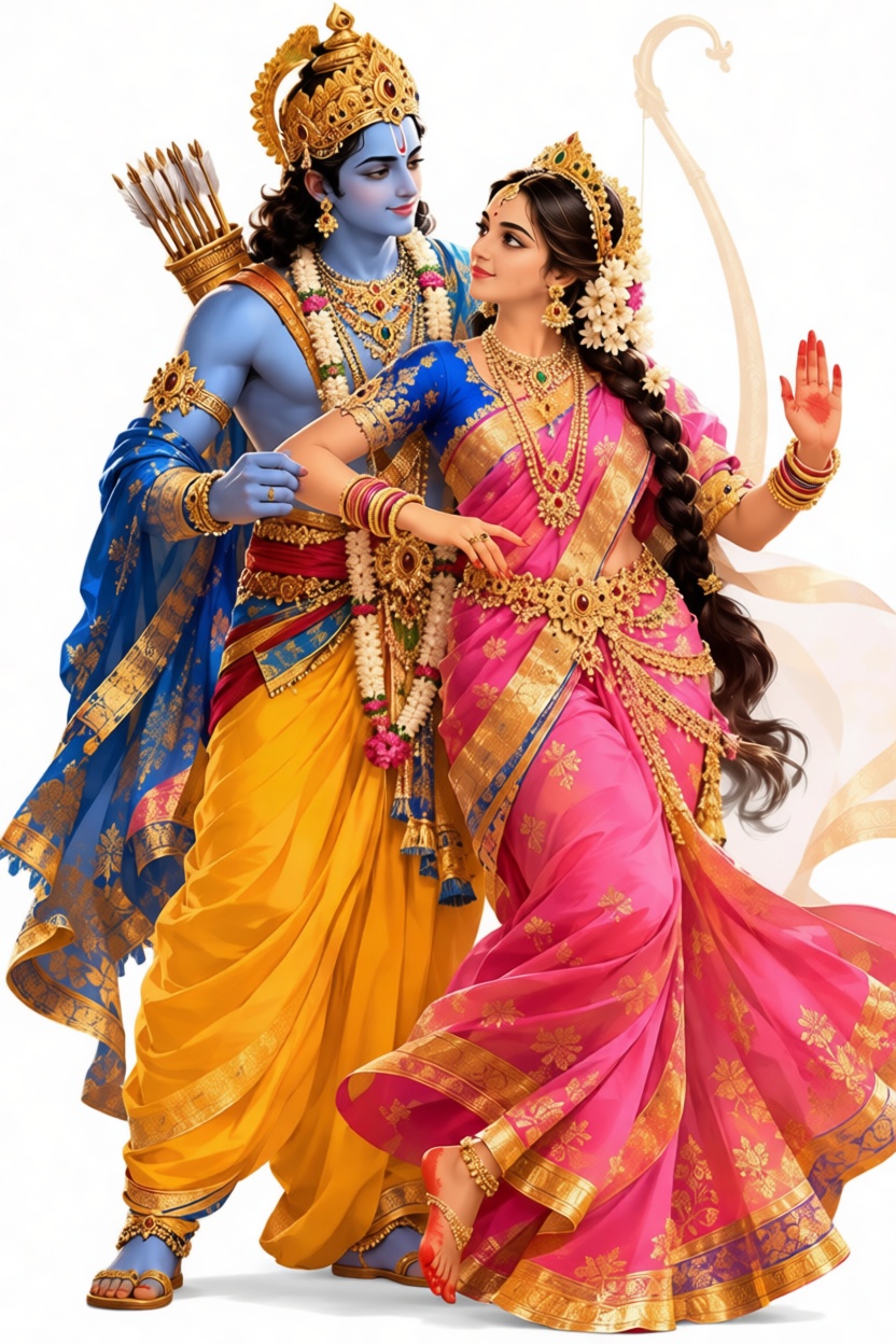 Radha Krishna Figurine free 3D printable STL