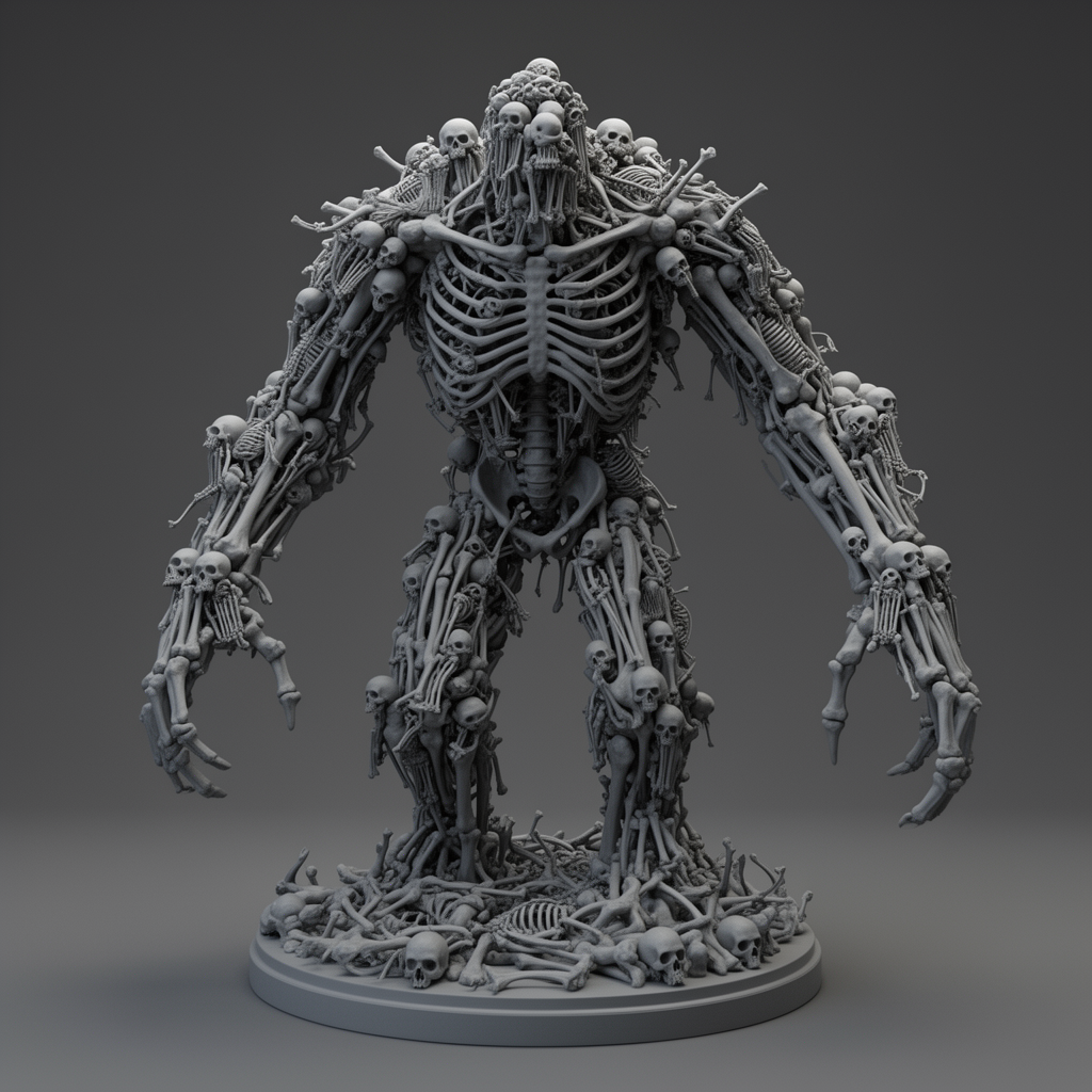 Bone Golem Figurine free 3D printable STL