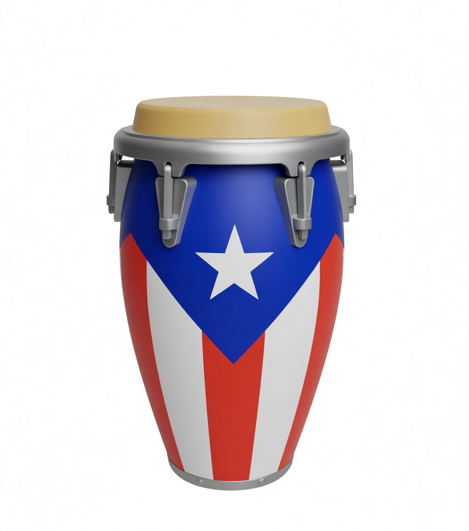 Puerto Rican Conga Drum free 3D printable STL