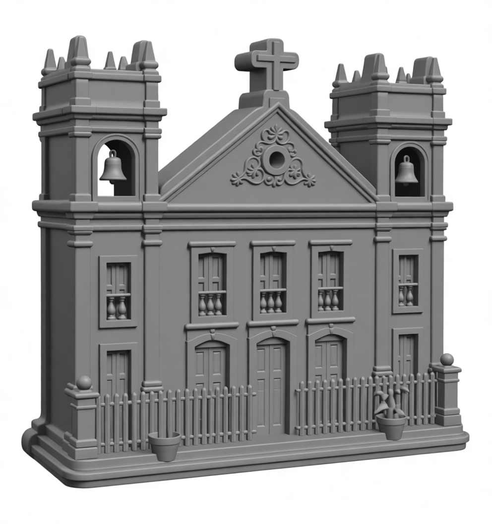 Historic Church Model free 3D printable STL