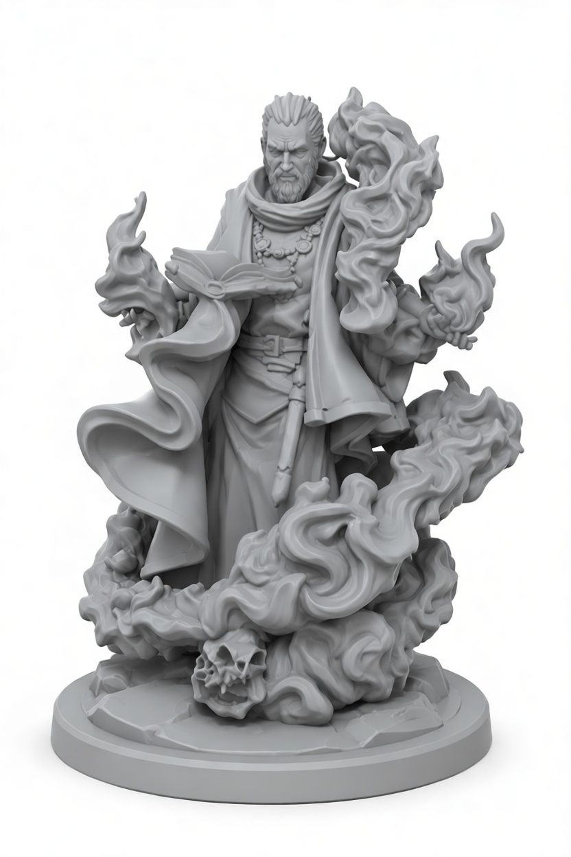 Wizard Mage Figurine free 3D printable STL