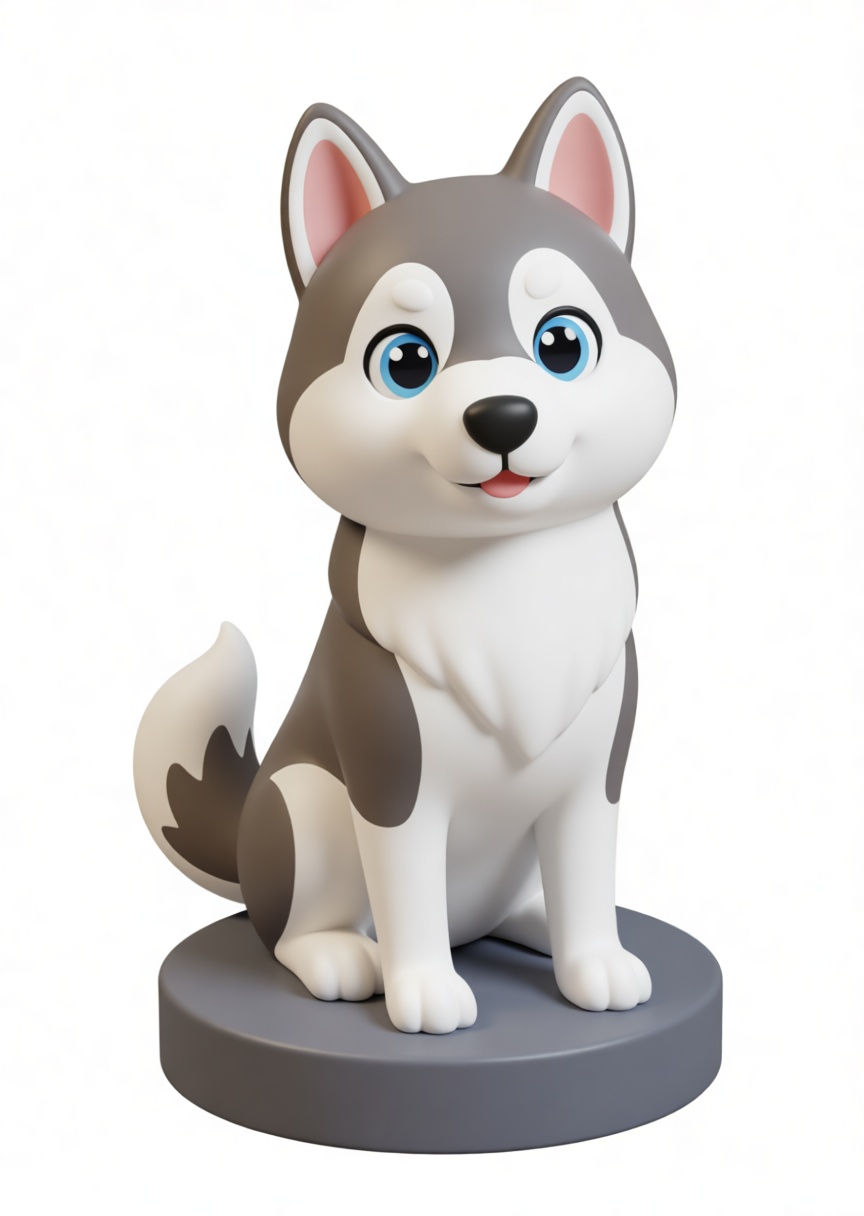 Husky Dog Figurine free 3D printable STL