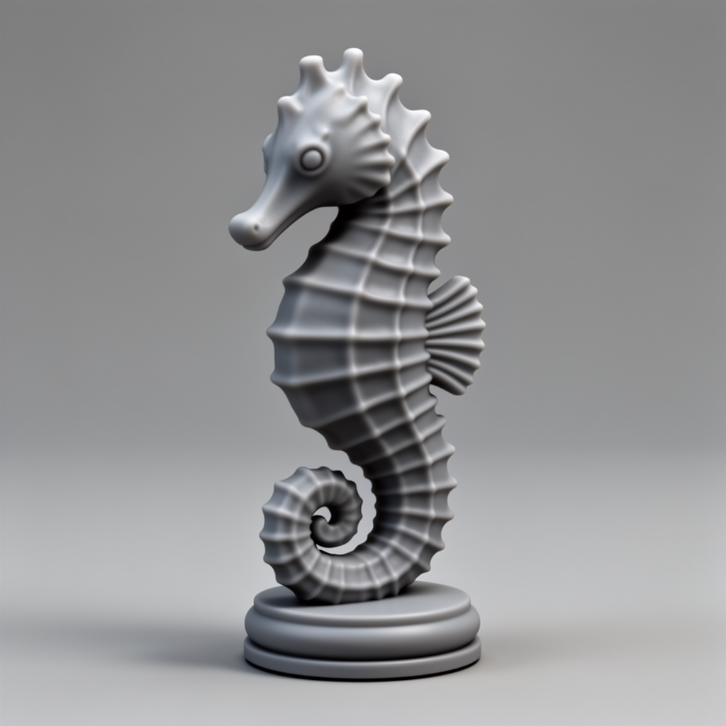 Seahorse Chess Piece free 3D printable STL