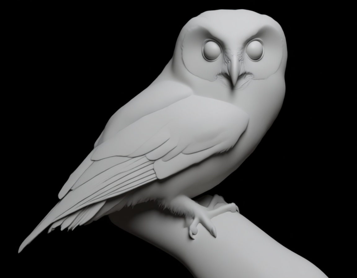 Barn Owl Figurine free 3D printable STL