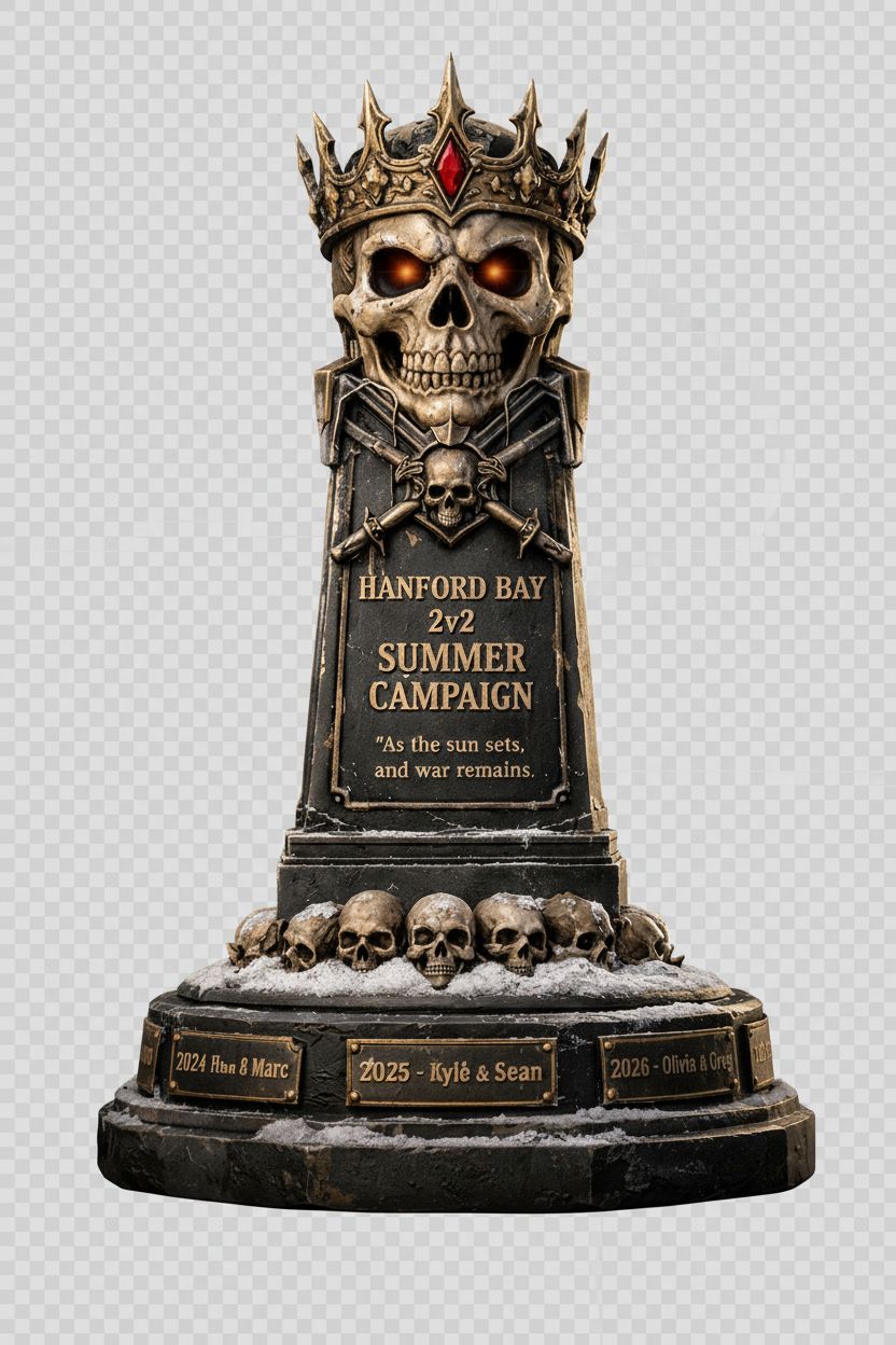 Skull King Trophy Statue free 3D printable STL