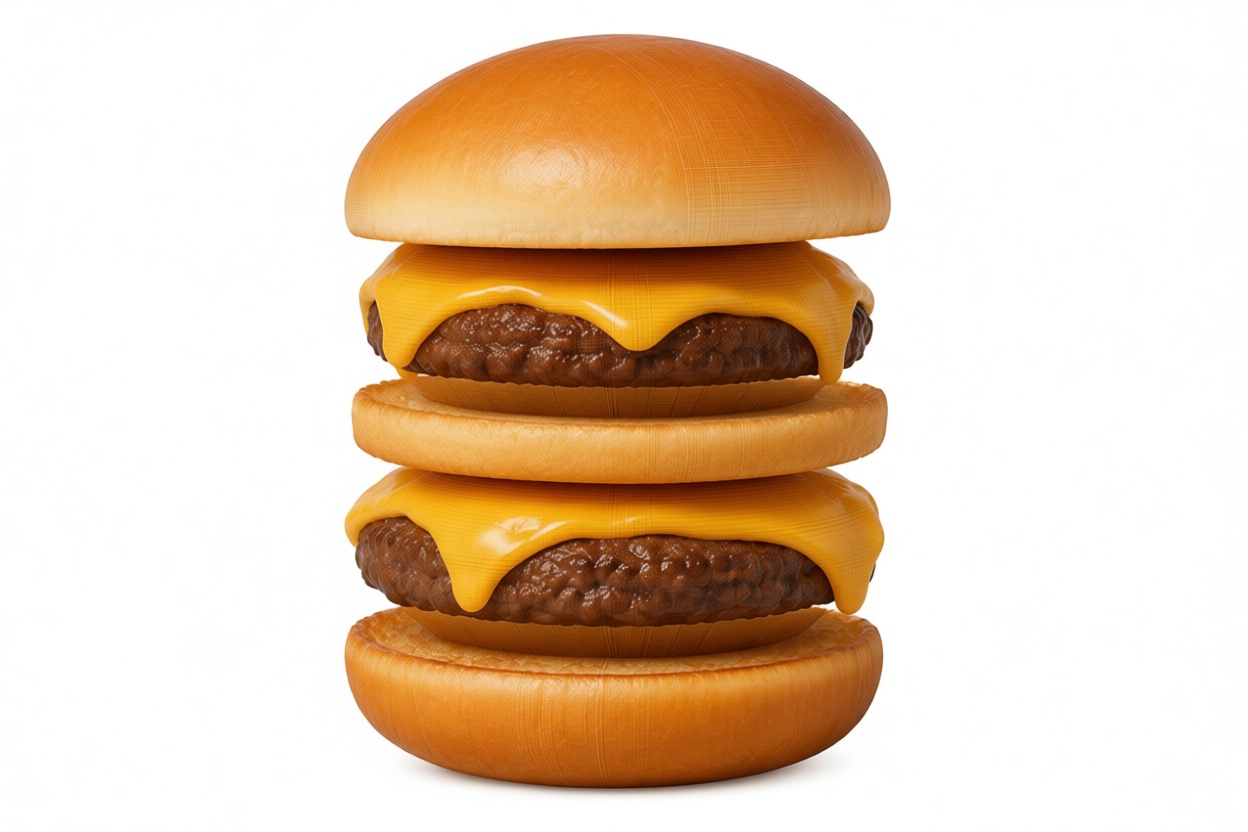 Double Cheeseburger Model free 3D printable STL