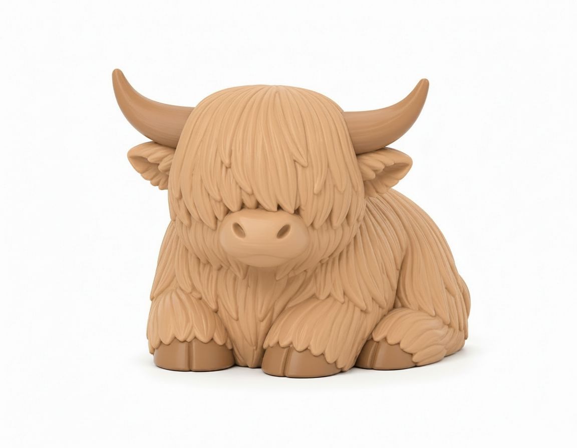 Highland Cow Figurine free 3D printable STL