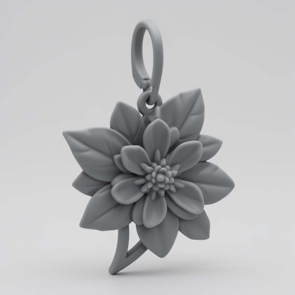 Flower Leaf Earring Loop free 3D printable STL