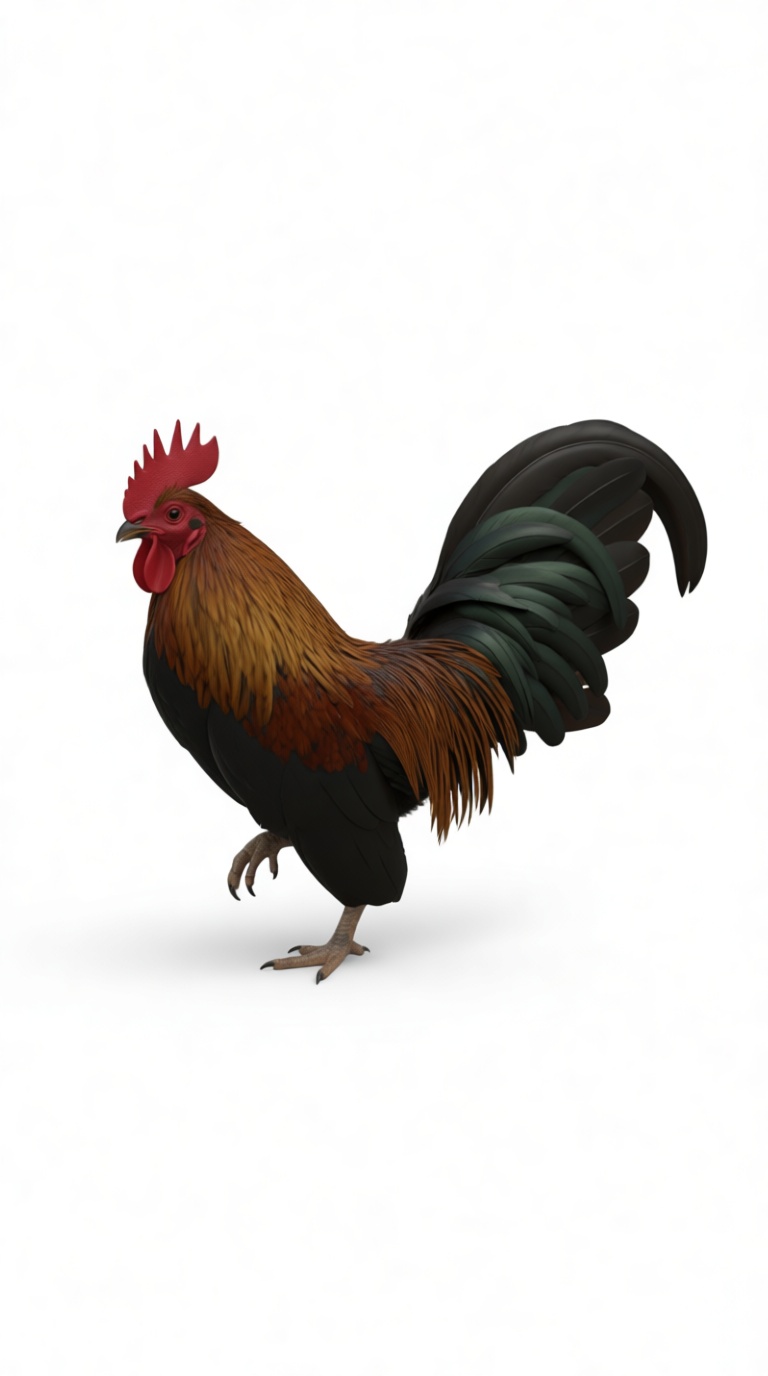 Red Junglefowl Figurine free 3D printable STL