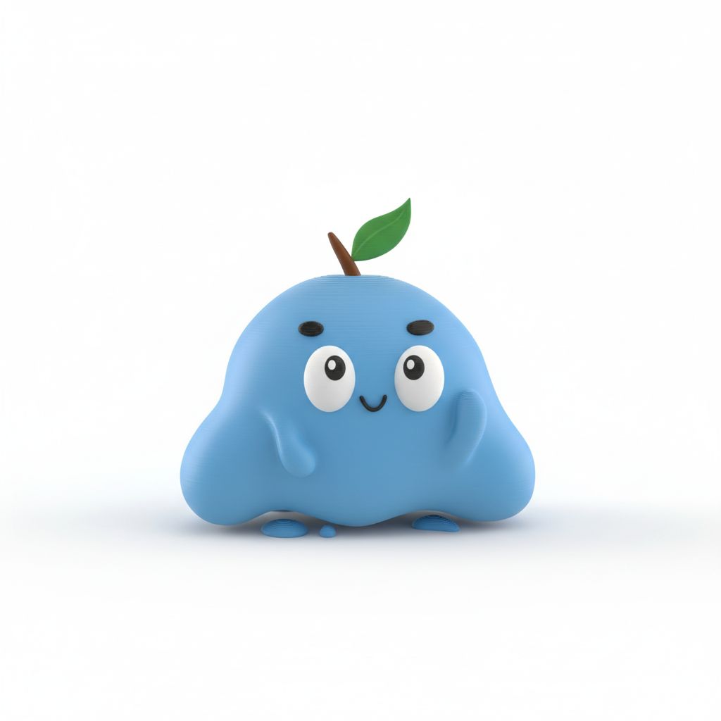 Cute Blue Blob free 3D printable STL